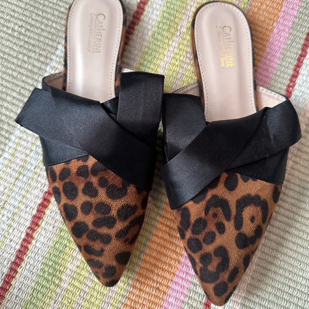 Catherine Malandrino Poino Animal Print Mules